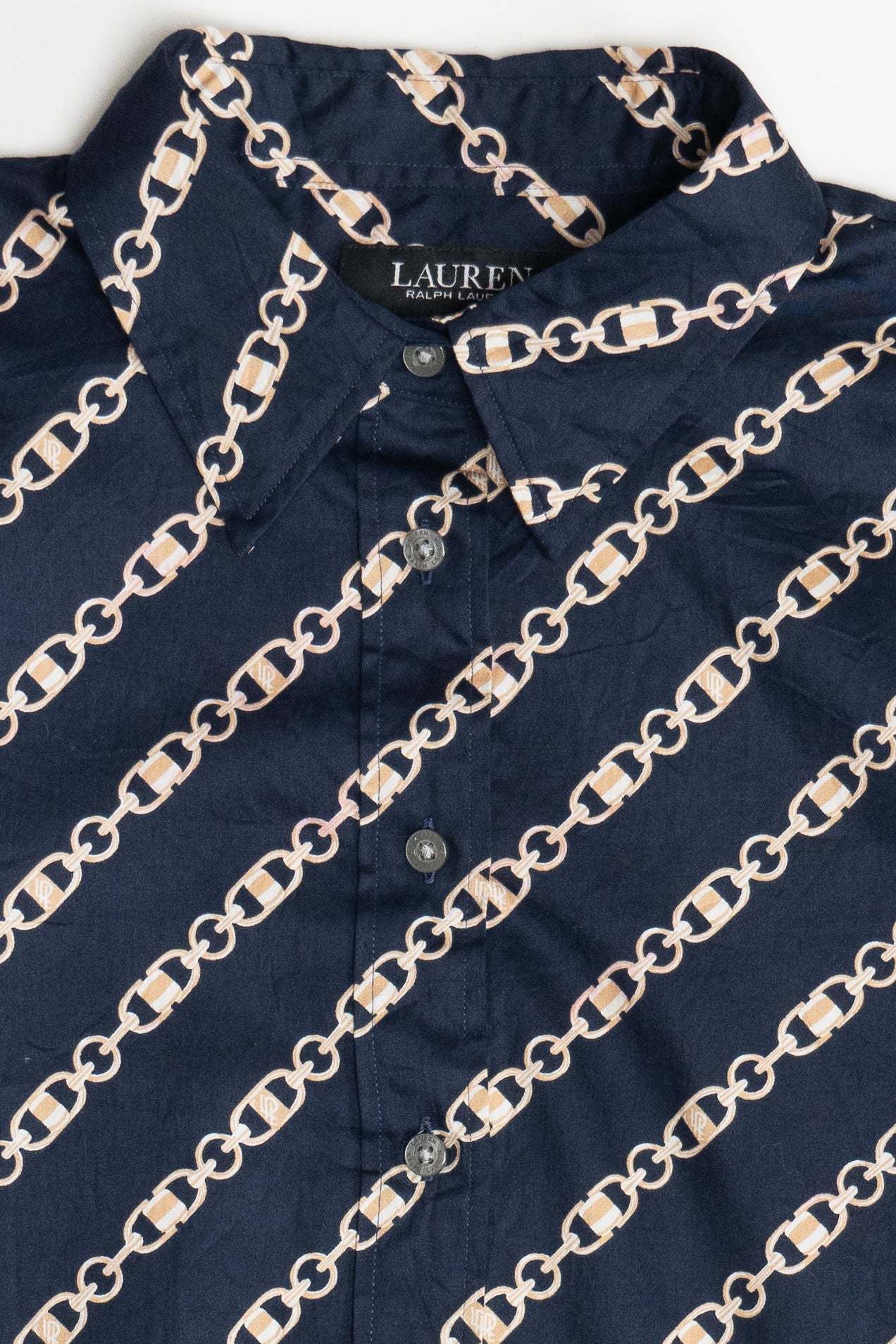 Vintage Ralph Lauren Equestrian Chain Link Button Up Shirt (2000s)