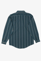 Vintage Striped Teal Impact Single Needle Tailored Button Up Shirt (1990s)