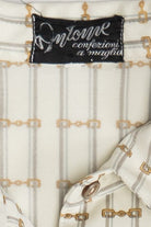 Vintage Antoine Equestrian Chain Link Polyester Button Up Shirt (1980s)