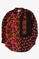 Vintage Floral Squares Button Up Shirt (1990s)