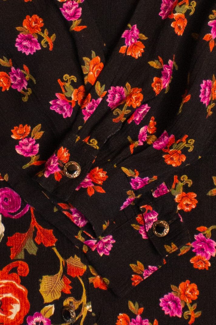 Vintage Floral Squares Button Up Shirt (1990s)