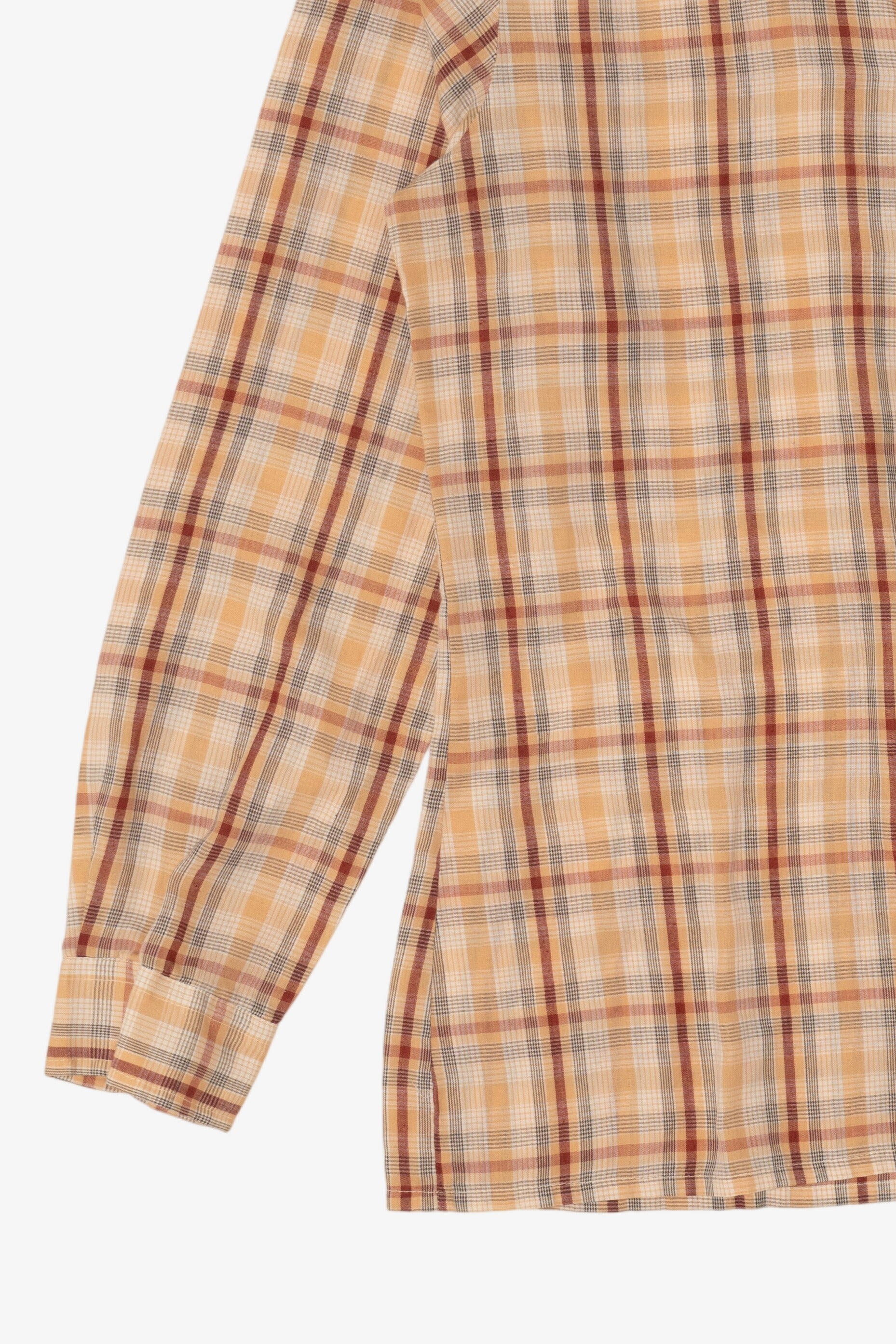 Vintage Beige Plaid di Moreno Button Up Shirt (1970s)