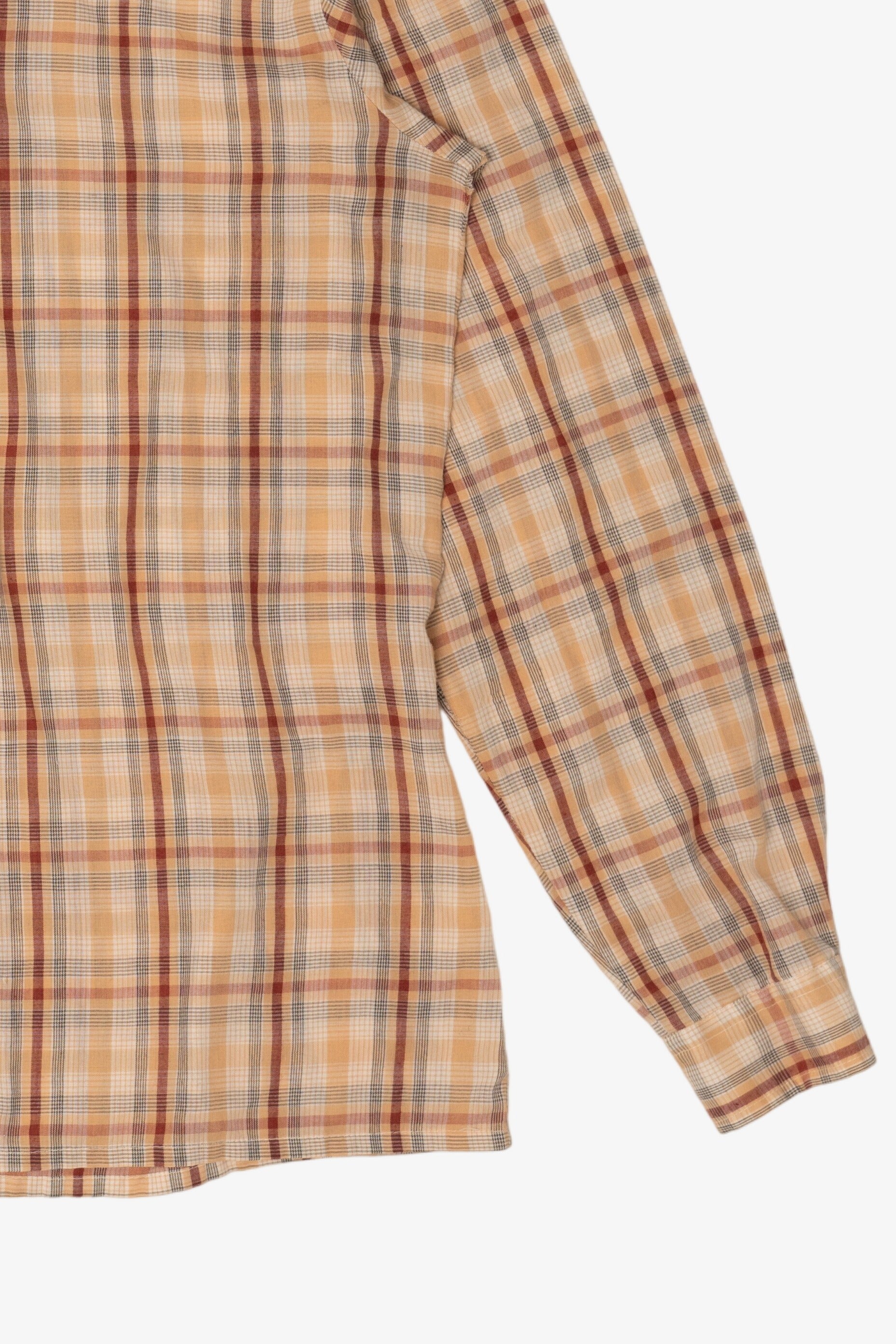 Vintage Beige Plaid di Moreno Button Up Shirt (1970s)
