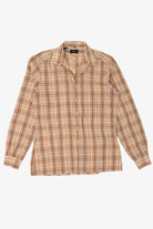 Vintage Beige Plaid di Moreno Button Up Shirt (1970s)