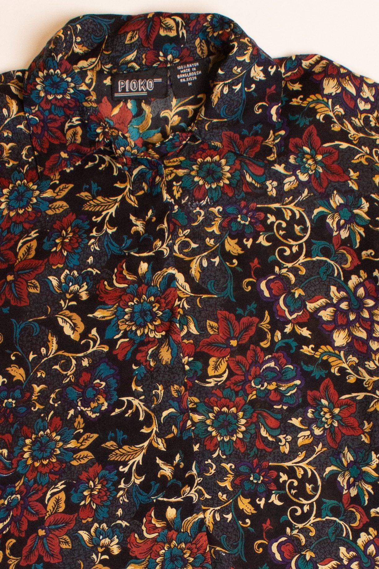 Vintage Pioko Floral Button Up Shirt (1990s)
