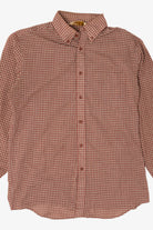 Vintage Rust Plaid Kingsport Button Up Shirt (1970s)