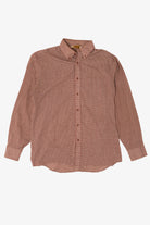 Vintage Rust Plaid Kingsport Button Up Shirt (1970s)