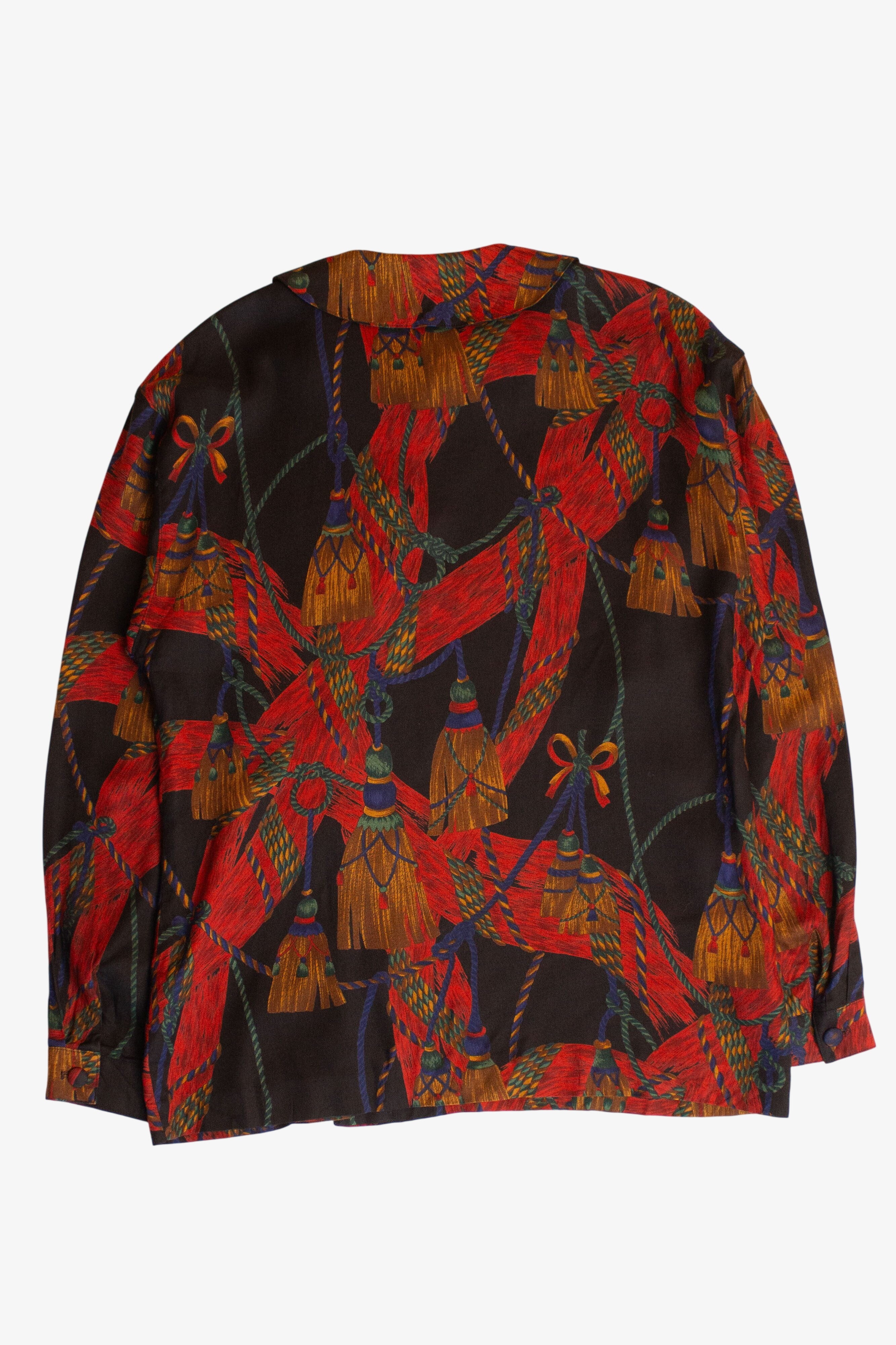 Vintage Tassels Asymmetrical Button Up Shirt (1980s)