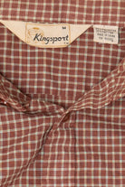 Vintage Rust Plaid Kingsport Button Up Shirt (1970s)