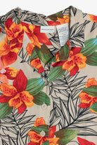 Vintage White Stag Hibiscus Hawaiian Button Up (1990s)