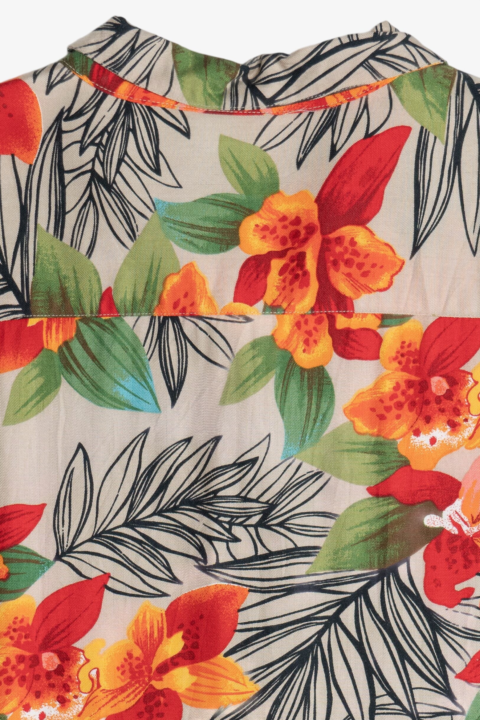 Vintage White Stag Hibiscus Hawaiian Button Up (1990s)