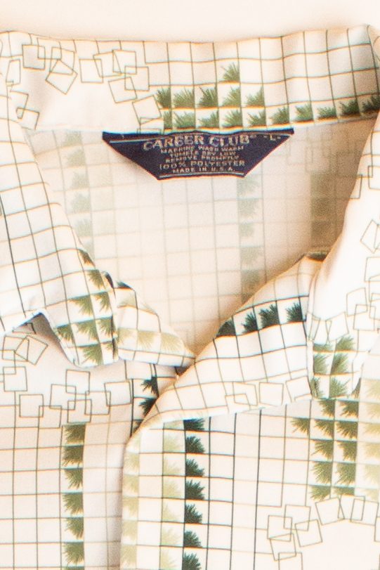Vintage Career Club Polyester Button Up Shirt (1980s)