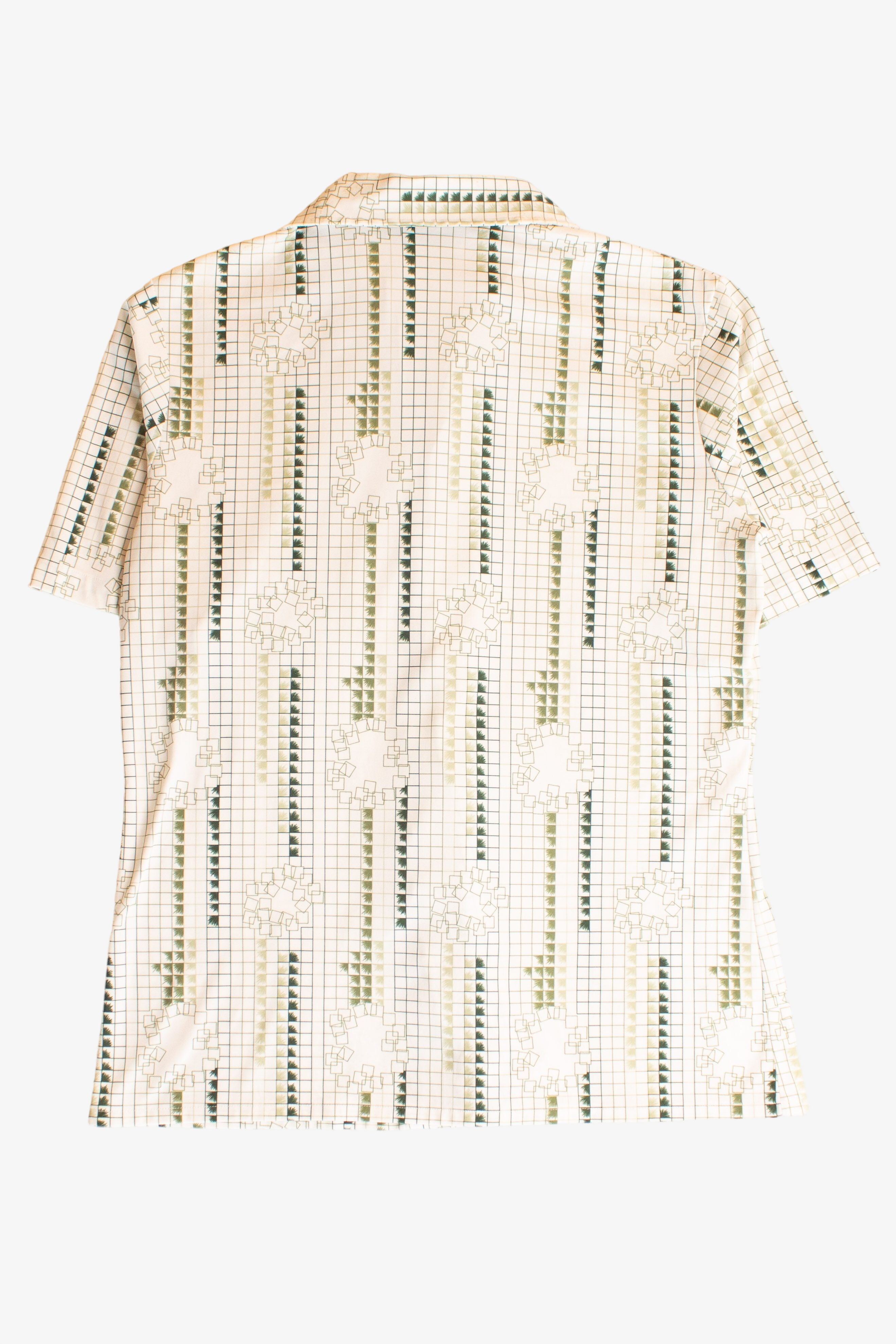 Vintage Career Club Polyester Button Up Shirt (1980s)