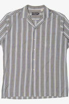 Vintage Light Gray Striped Sahara Club Button Up Shirt (1980s)