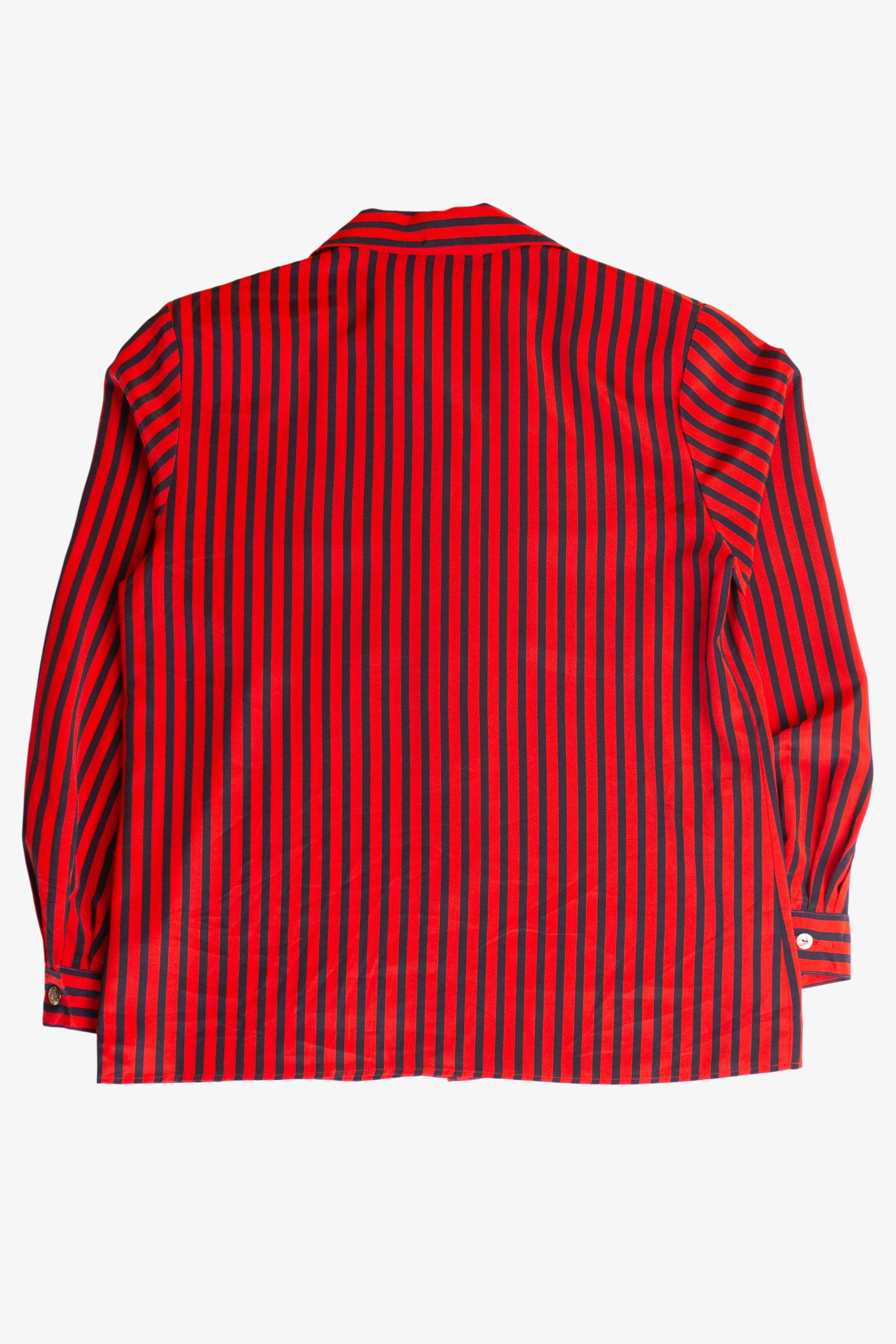Vintage Joan Leslie Striped Button Up Shirt (1980s)