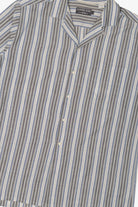 Vintage Light Gray Striped Sahara Club Button Up Shirt (1980s)
