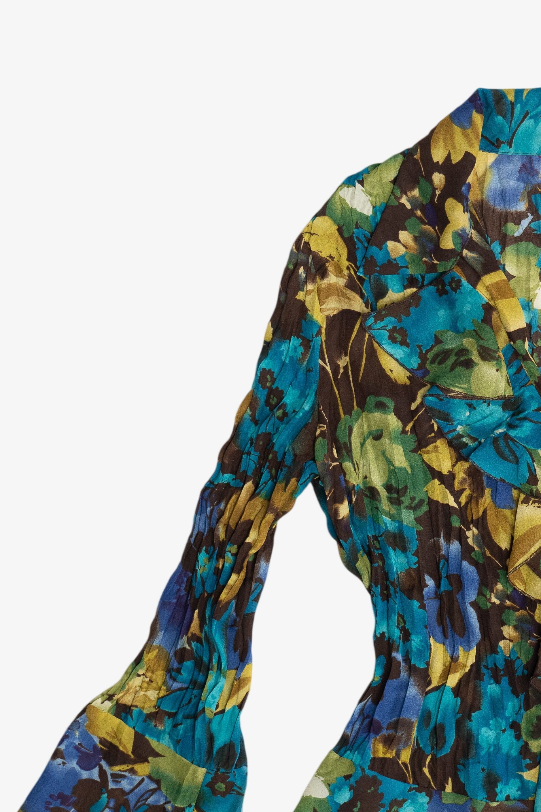 Vintage Sunny Leigh Semi-Sheer Frilly Button Up Shirt (2000s)