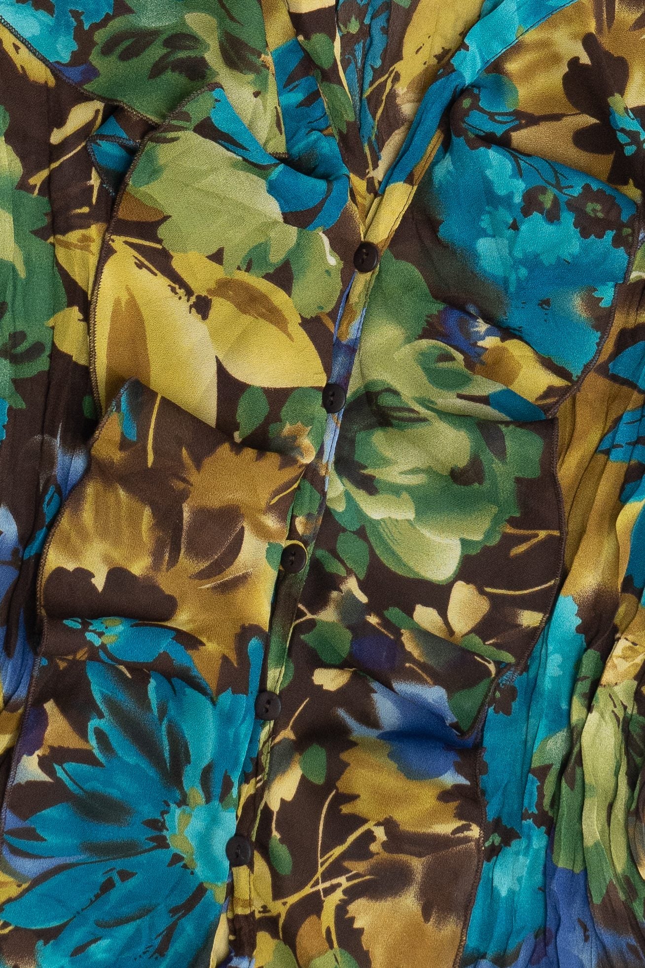 Vintage Sunny Leigh Semi-Sheer Frilly Button Up Shirt (2000s)