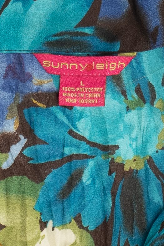 Vintage Sunny Leigh Semi-Sheer Frilly Button Up Shirt (2000s)