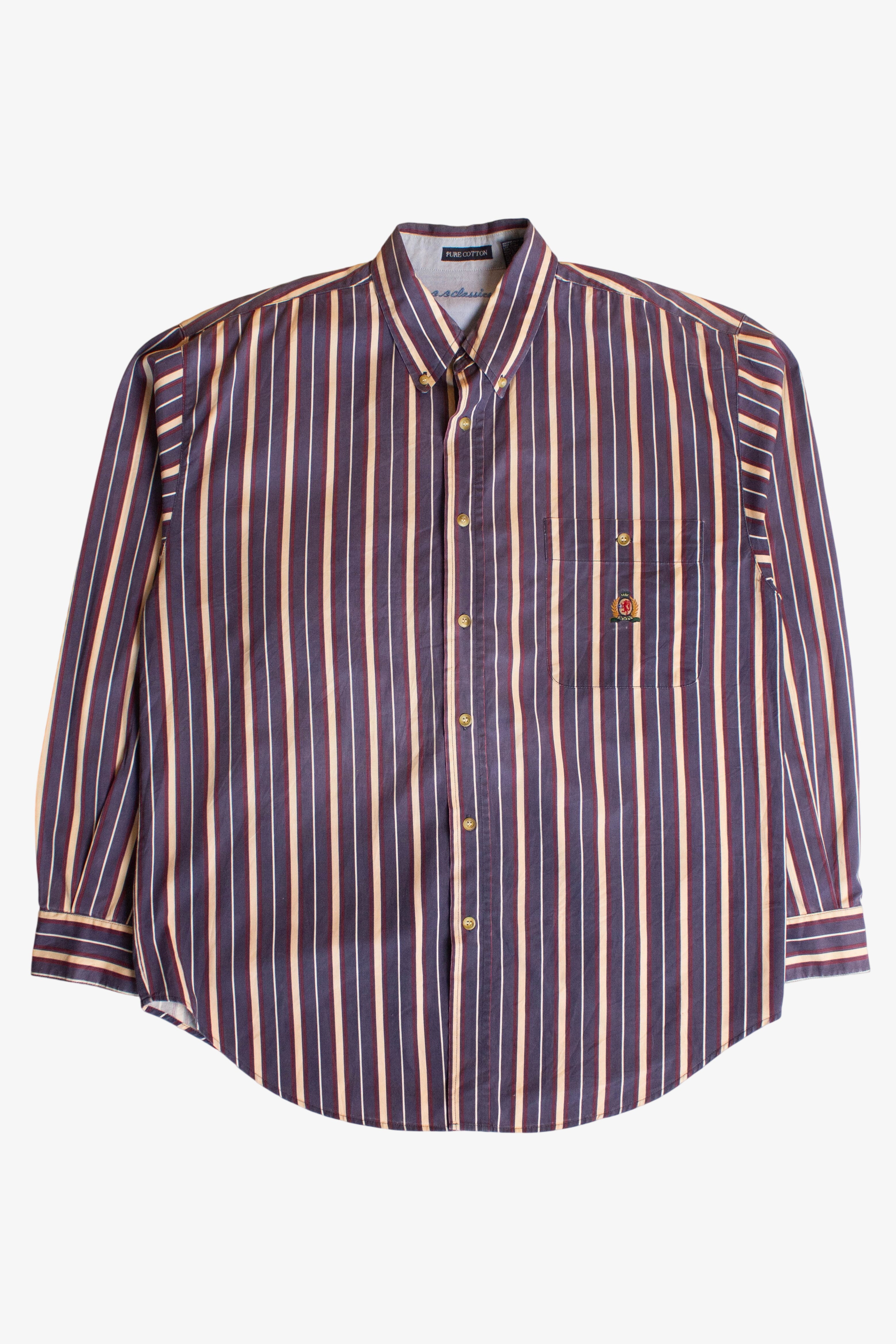 Vintage BB Classics Striped Button Up Shirt (1990s)