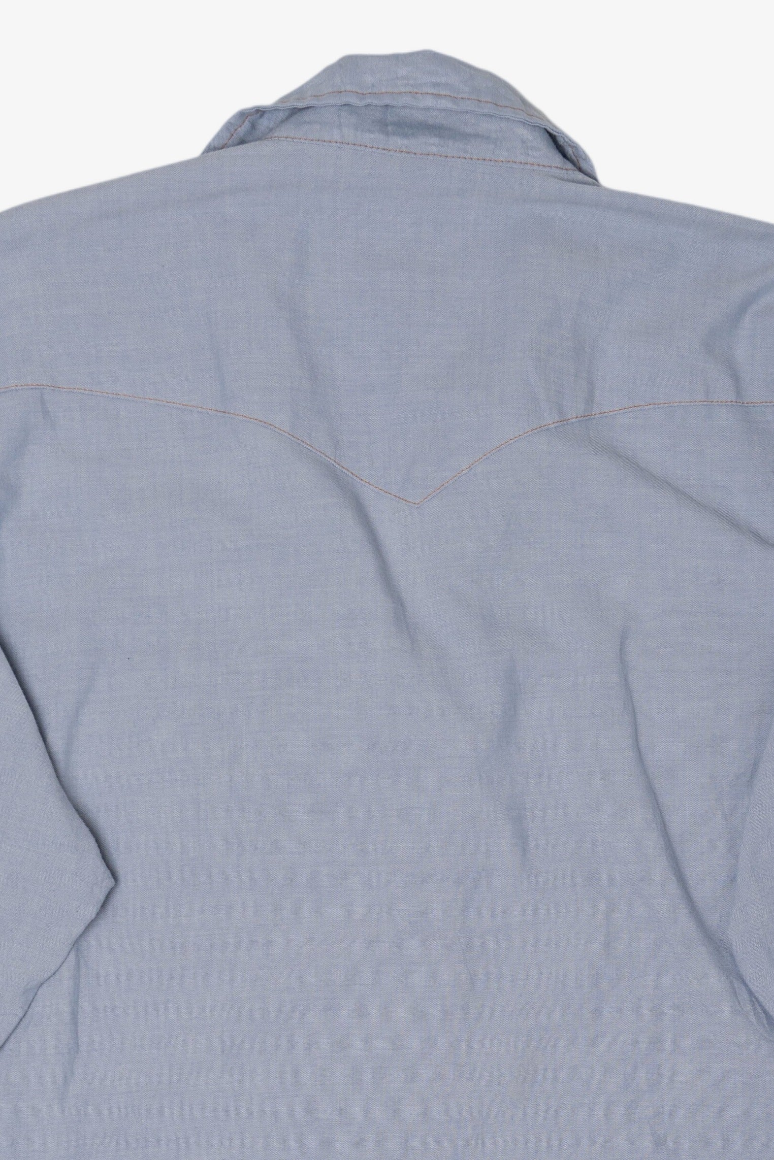 Vintage Light Blue Wrangler Cowboy Cut Snap Button Shirt (1990s)