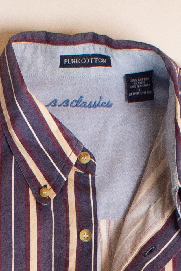 Vintage BB Classics Striped Button Up Shirt (1990s)