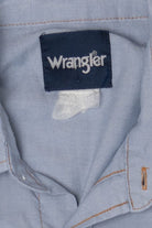 Vintage Light Blue Wrangler Cowboy Cut Snap Button Shirt (1990s)