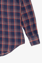 Vintage Navy Blue Plaid Career Club Button Up Shirt (1980s)