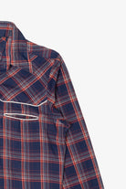 Vintage Navy Blue Plaid Career Club Button Up Shirt (1980s)