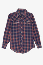 Vintage Navy Blue Plaid Career Club Button Up Shirt (1980s)