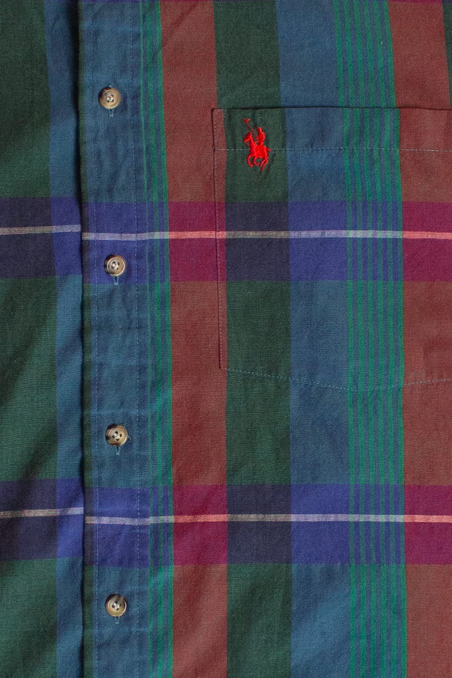 Vintage Green Plaid Button Up Shirt (1990s)