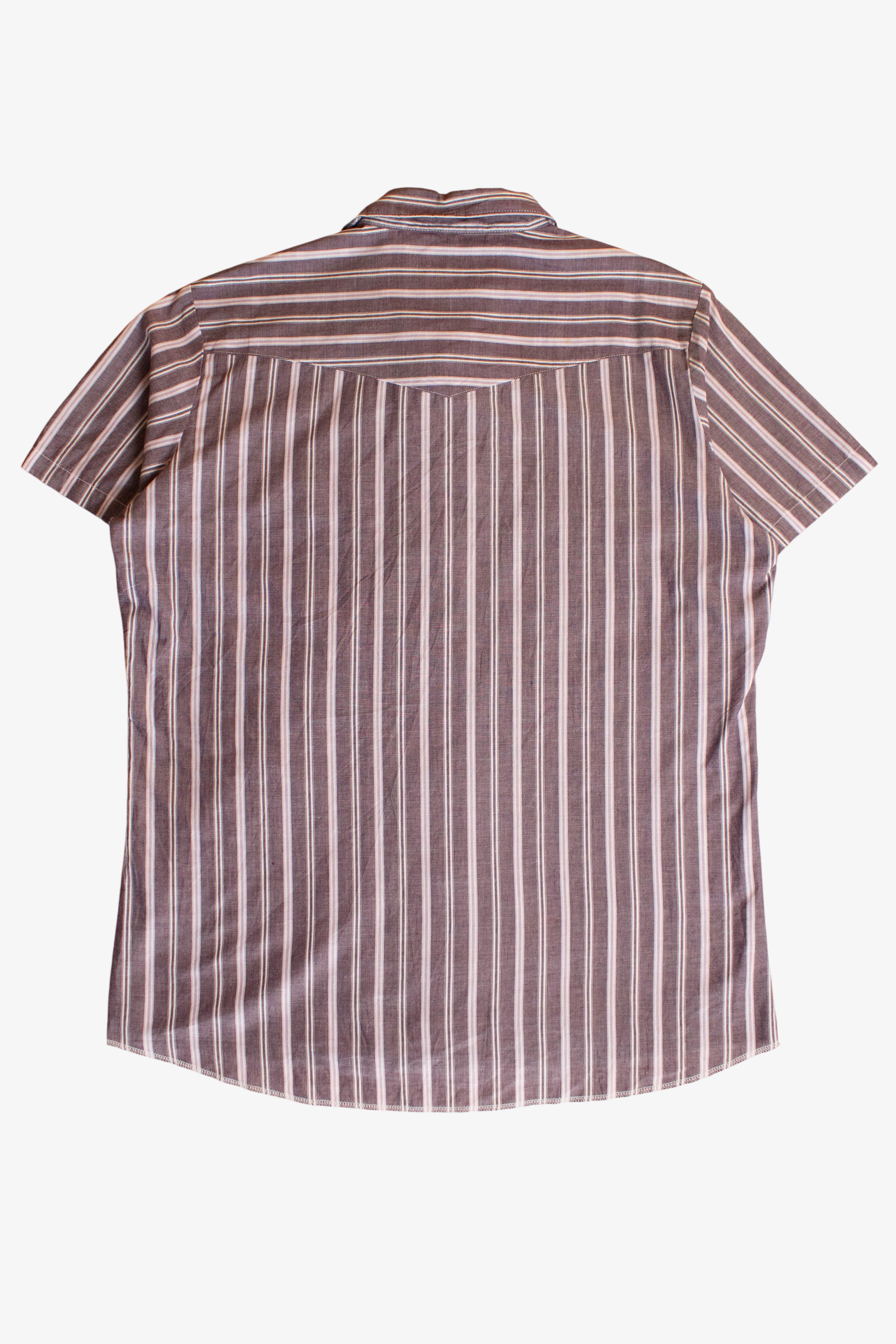 Vintage Wrangler Striped Short Sleeve Button Up Shirt (1990s)