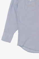 Vintage Light Blue Wrangler Western Cowboy Cut Snap Button Shirt (1990s)