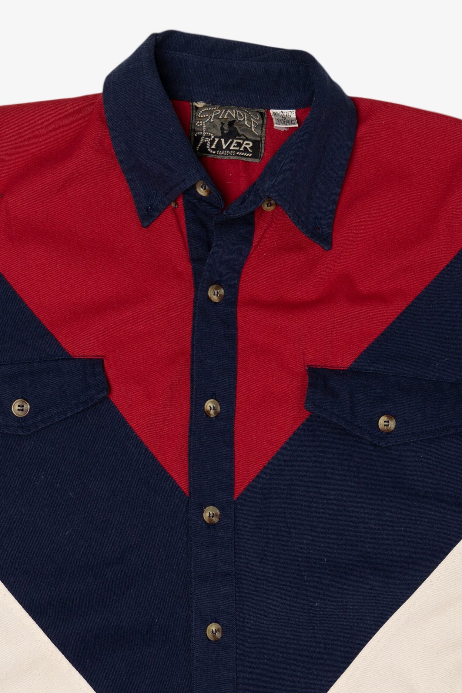 Vintage Spindle River Western Color Block Button Up Shirt (1990s)