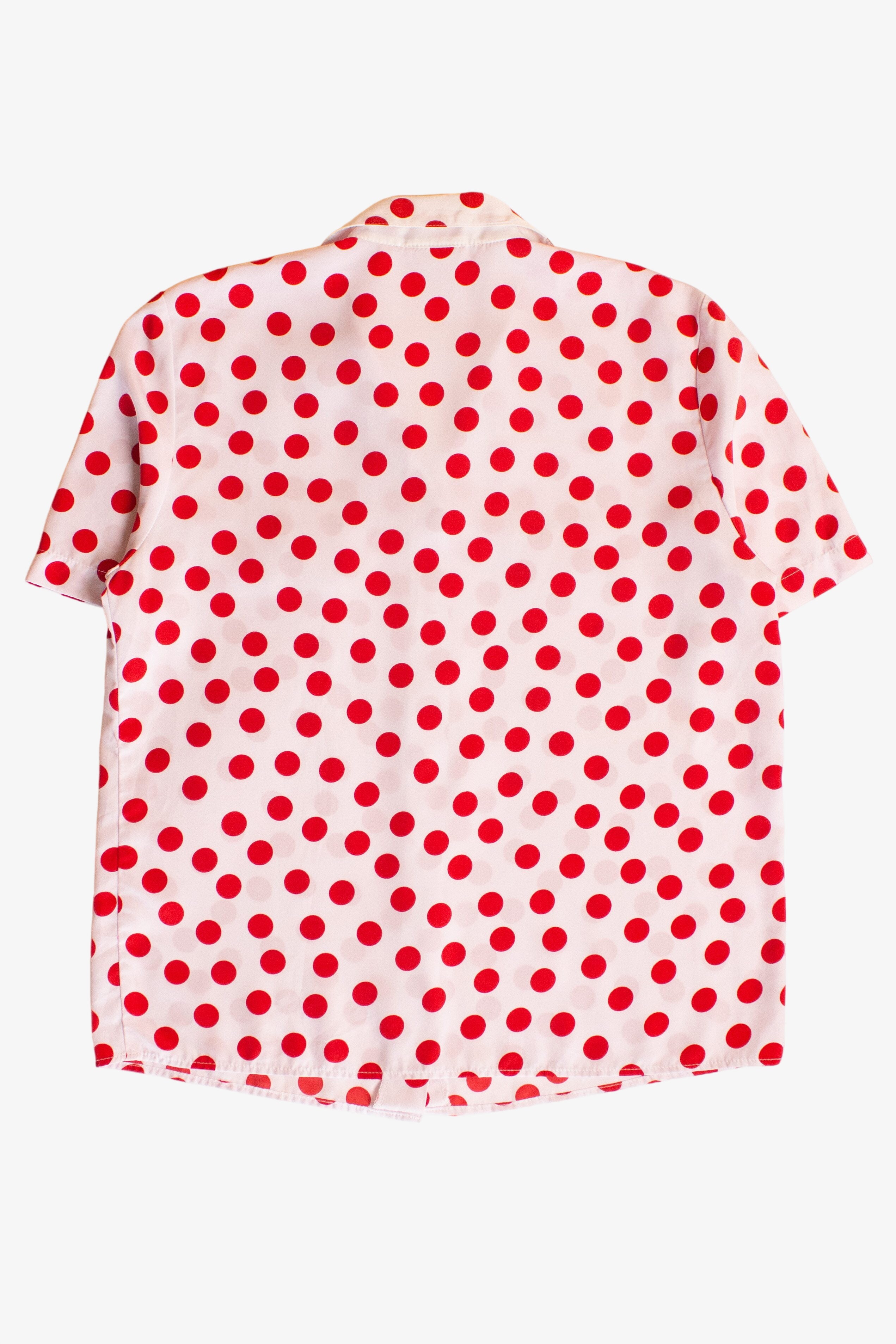 Vintage Red Polka Dot Button Up Shirt (1980s)