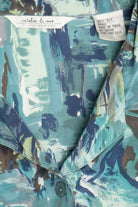 Vintage 100% Silk Abstract Hawaiian Button Up With Loop Collar (1990s)