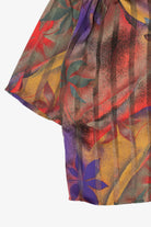 Vintage Floral Abstract Button Up Shirt (1980s)