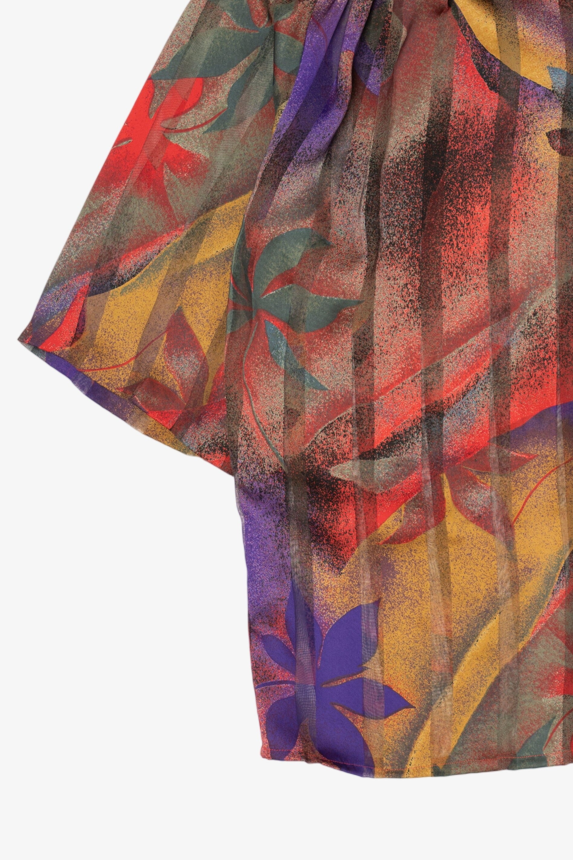 Vintage Floral Abstract Button Up Shirt (1980s)