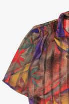 Vintage Floral Abstract Button Up Shirt (1980s)