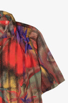 Vintage Floral Abstract Button Up Shirt (1980s)