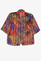 Vintage Floral Abstract Button Up Shirt (1980s)