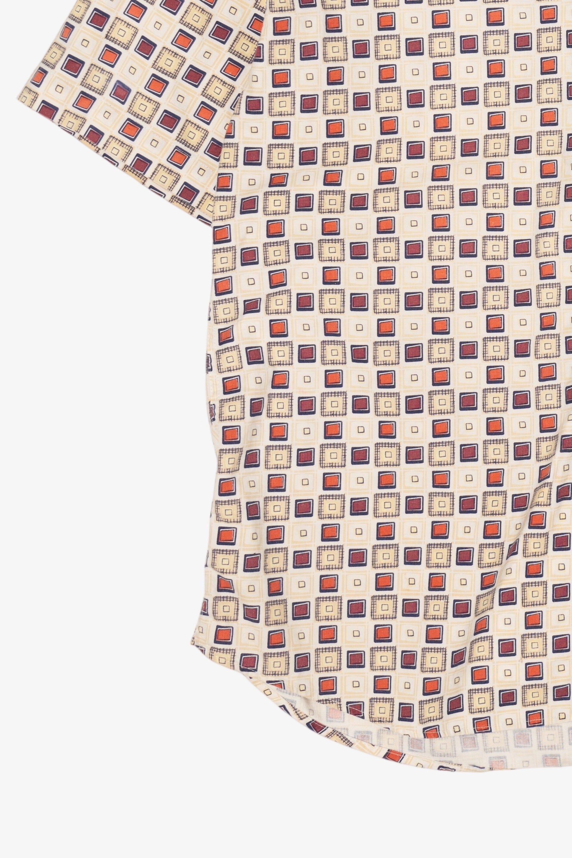 Vintage Beige Geometric Supreme Button Up Shirt (1990s)