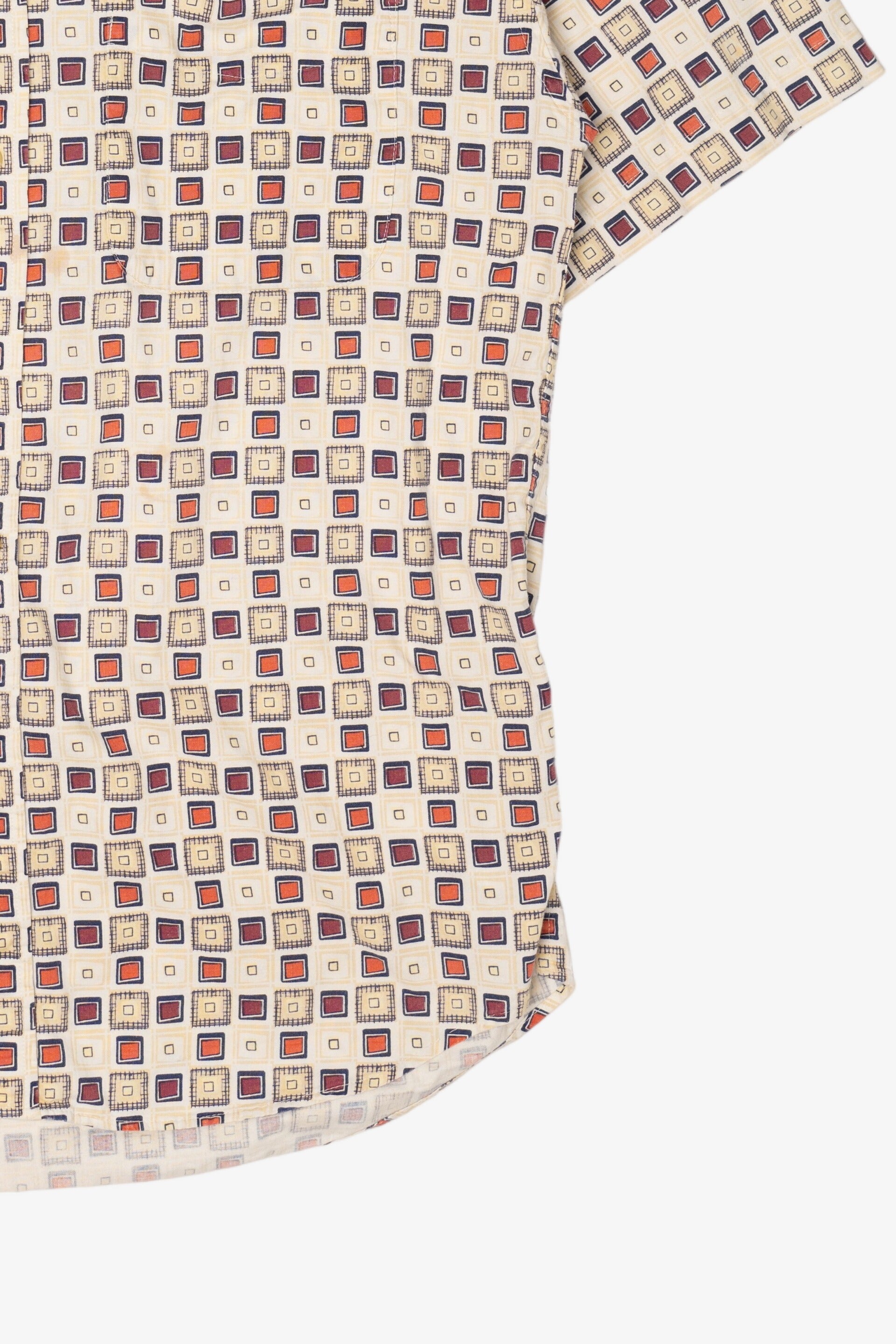 Vintage Beige Geometric Supreme Button Up Shirt (1990s)