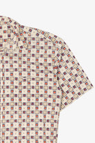 Vintage Beige Geometric Supreme Button Up Shirt (1990s)