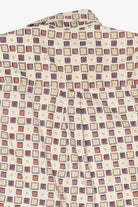 Vintage Beige Geometric Supreme Button Up Shirt (1990s)