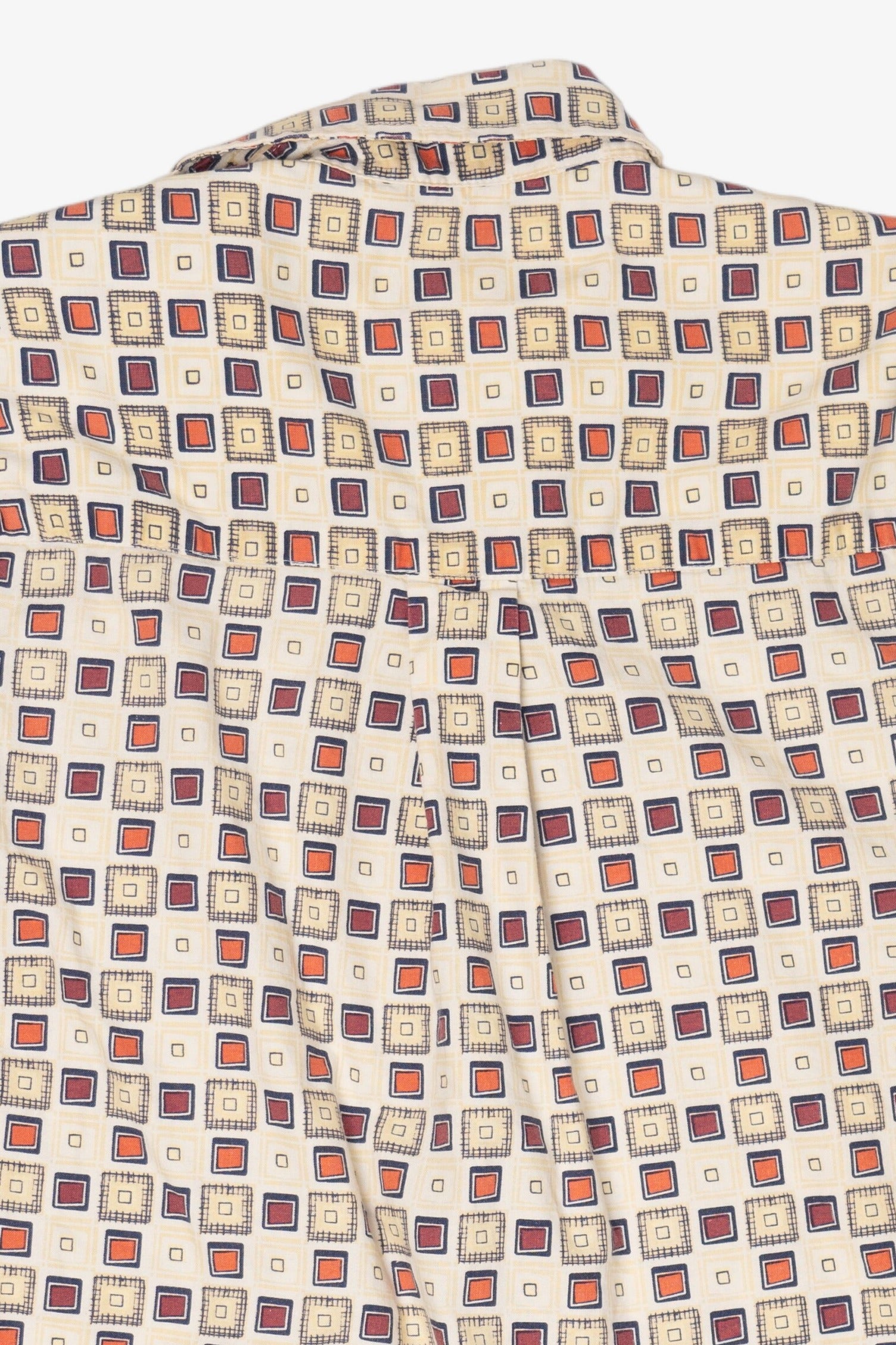 Vintage Beige Geometric Supreme Button Up Shirt (1990s)