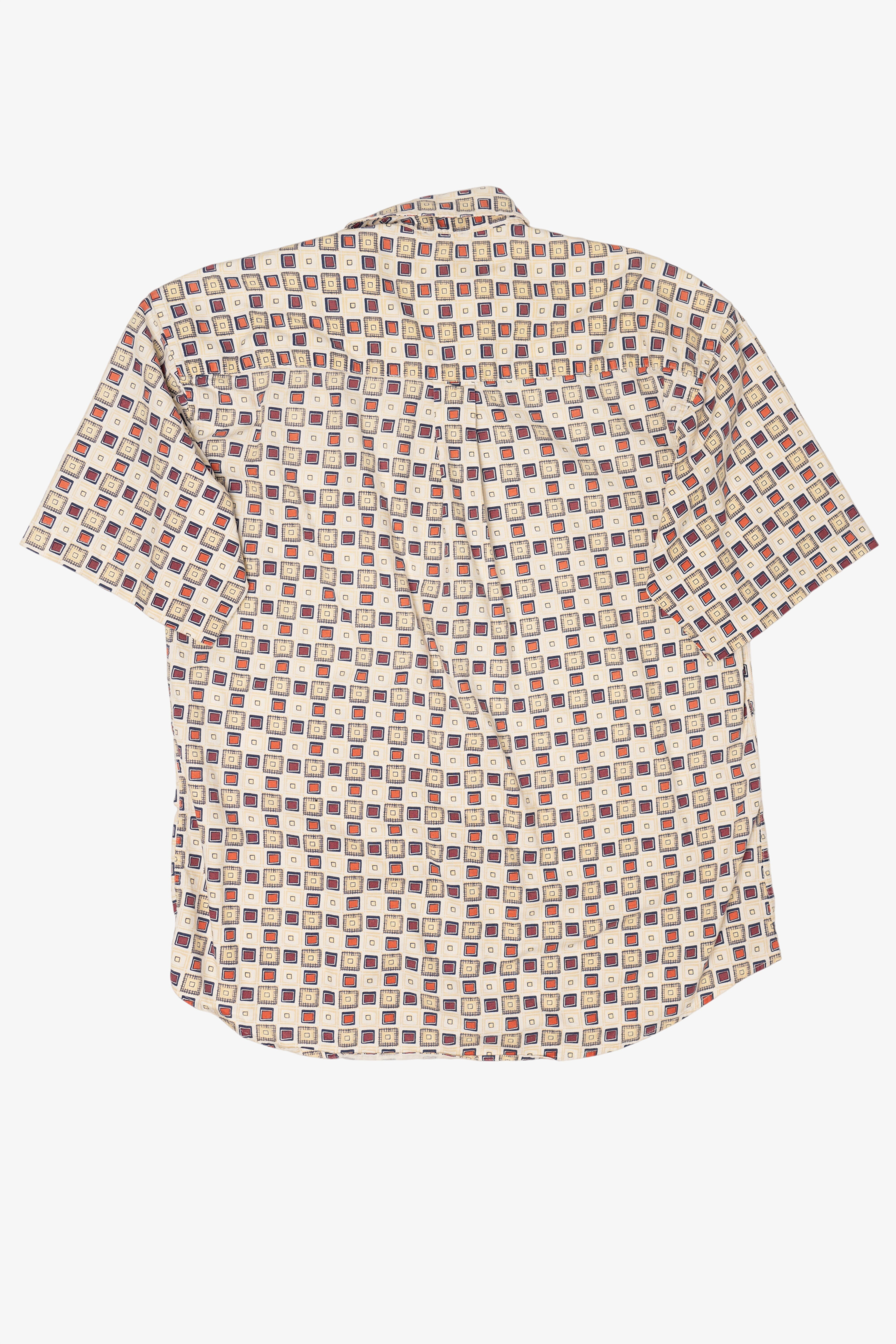 Vintage Beige Geometric Supreme Button Up Shirt (1990s)