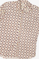 Vintage Beige Geometric Supreme Button Up Shirt (1990s)