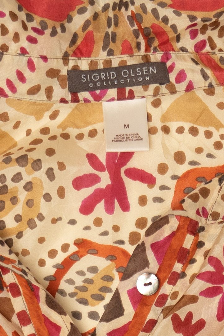 Vintage Sigrid Olsen Abstract Button Up Shirt (2000s)