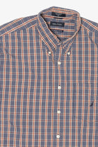Vintage Nautica 80s Two-Ply Cotton Plaid Button Up Shirt (1990s)